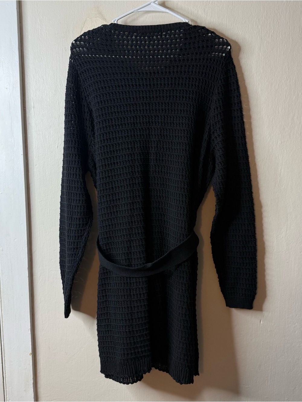 Boden Black Crochet Knit Sheer Sweater Dress - Picture 5 of 7